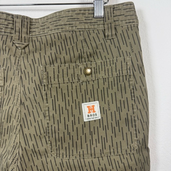 Howler Bros Men’s Clarksville Walk Shorts Olive/Black Size 33 - Picture 7 of 12